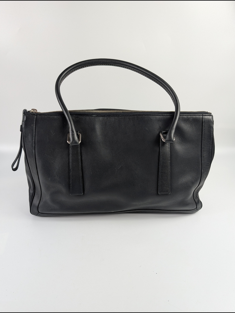 Vintage COACH Bonnie Legacy Satchel Black Leather Double Handle Purse